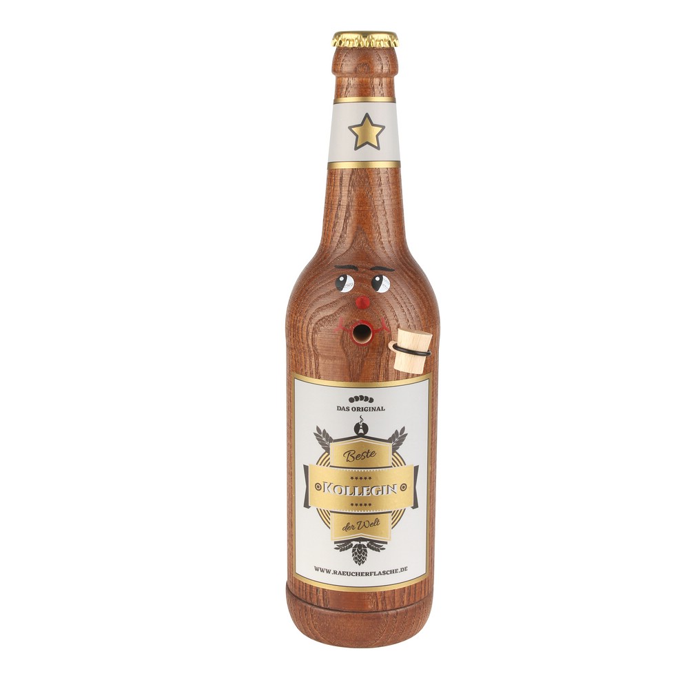 Räucherflasche Räucherfigur Rauchfigur Räuchermännchen Bier Longneck 0,5 braun - "Beste Kollegin" Räucherflasche Räucherfigur Rauchfigur Räuchermännchen Bier Longneck 0,5 braun - "Beste Kollegin"