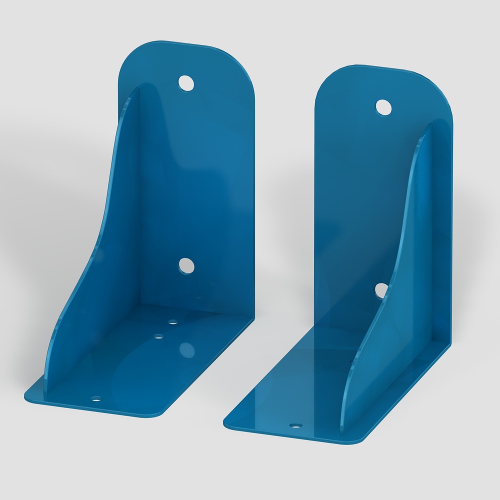 Wandhalterung himmelblau für Außenschwibbögen (Fußball) Wandhalterung himmelblau für Außenschwibbögen (Fußball)