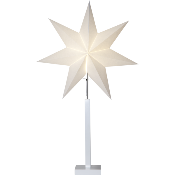 Papiersternleuchte Weihnachtsstern Stern Leuchte mit Holzfuß / Ständer