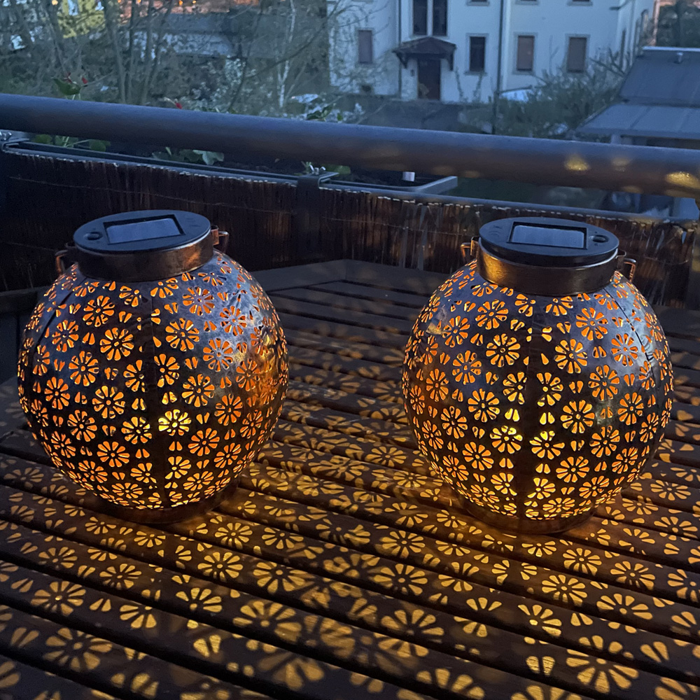 LED Solarlampe Solarleuchte für Außenbereich (Außen IP44) (LED Solar Laterne bronze (2er-Pack)) LED Solarlampe Solarleuchte für Außenbereich (Außen IP44) (LED Solar Laterne bronze (2er-Pack))