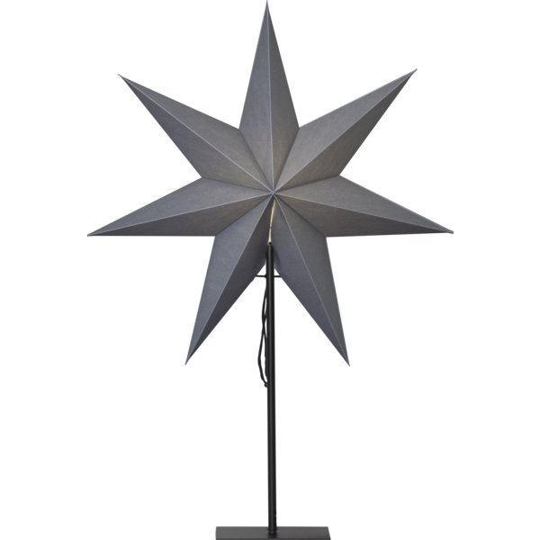 Standleuchte  Stern Weihnachtsstern mit Ständer / schwarzer Fuß "Ozen" (in verschiedenen Größen)
