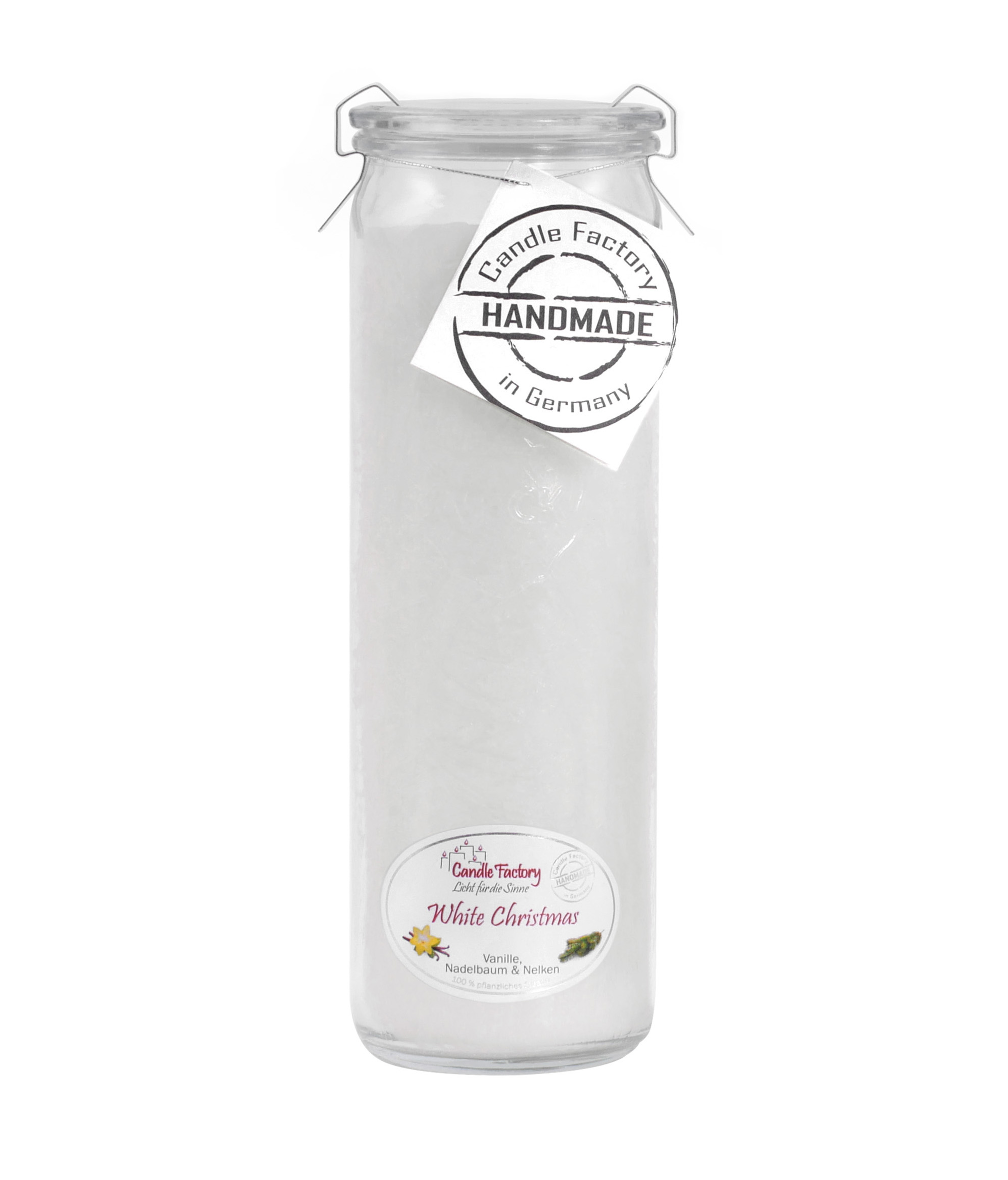 Candle Factory Duftkerze Kerze Jumbo Handmade Big Jumbo White Christmas Big Jumbo White
