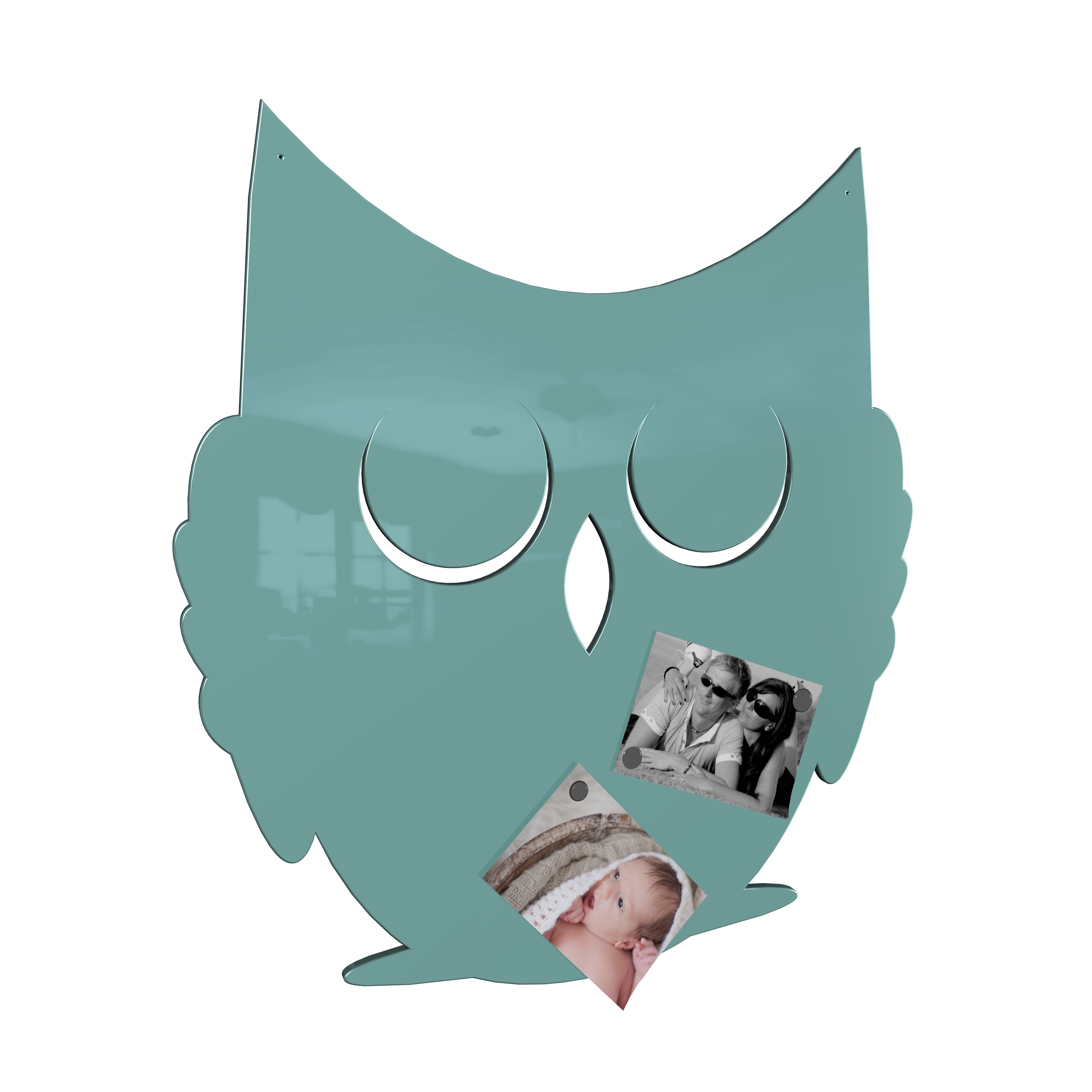 Magnetwand Magnettafel Memoboard - Eule - RAL 6027 lichtgrün türkis Magnetwand Magnettafel Memoboard - Eule - RAL 6027 lichtgrün türkis
