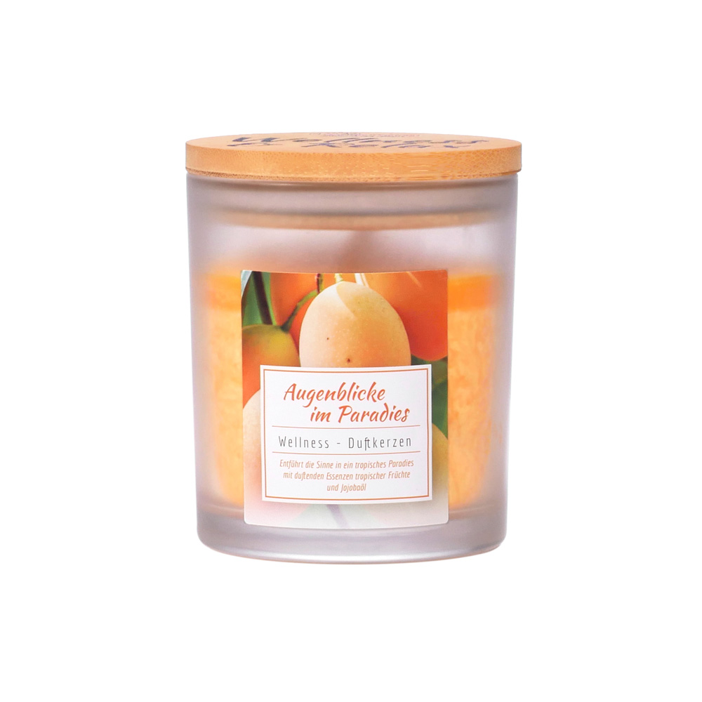 Candle Factory Wellnesskerze Wellness Kerze Entspannung Geschenk mit Holzdeckel