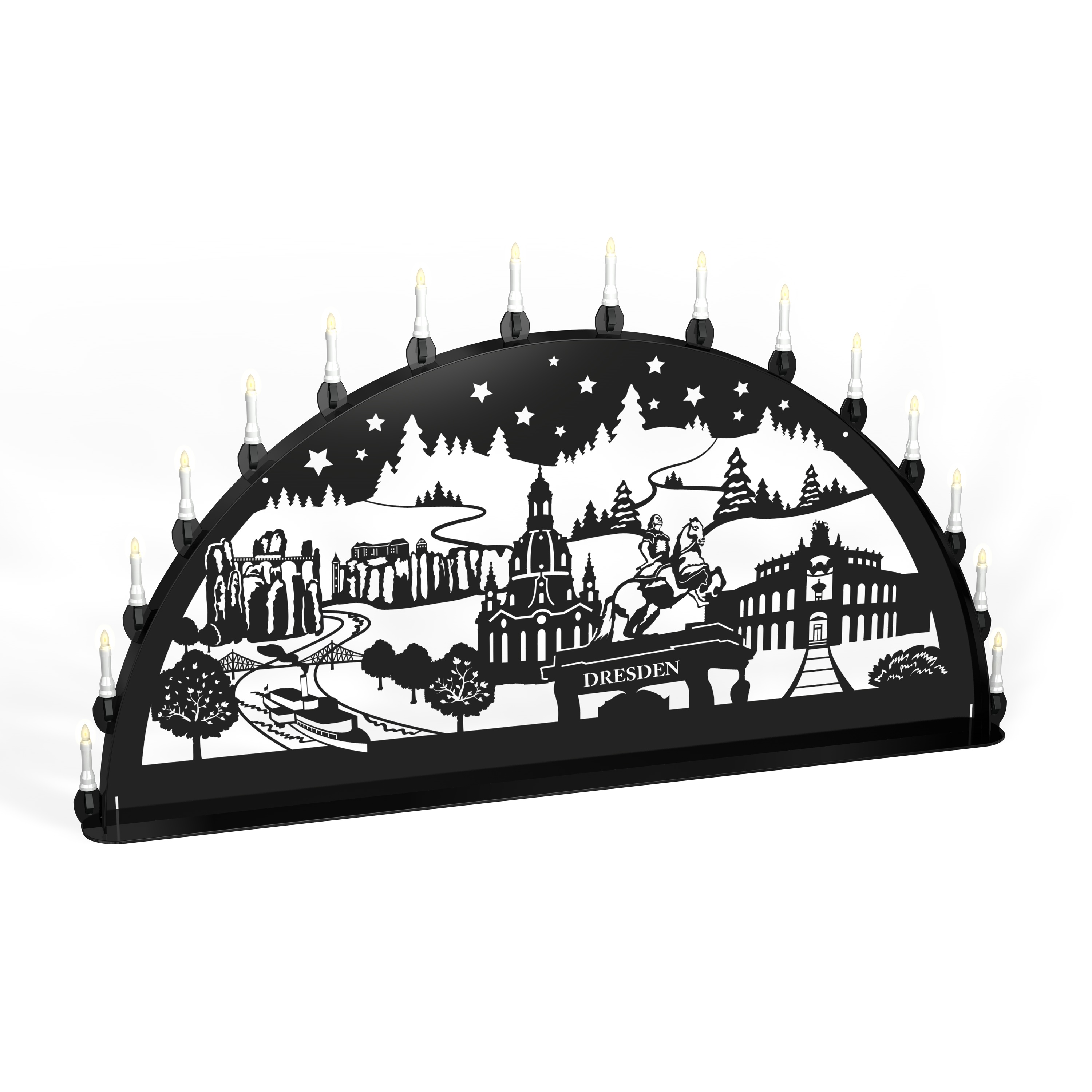 Außenschwibbogen Schwibbogen Lichterbogen Metall - Motiv: Dresden Außenschwibbogen Schwibbogen Lichterbogen Metall - Motiv: Dresden