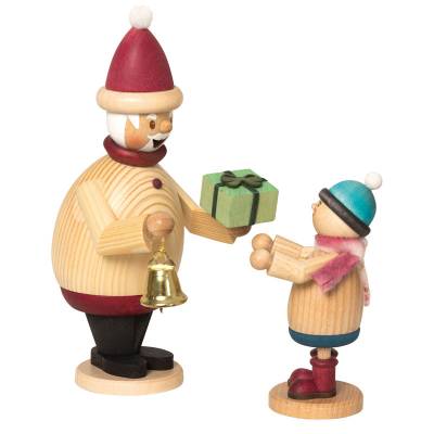 Kuhnert Rauchmann Max - Rauchfigur Räucherfigur Räuchermännchen - als Weihnachtsmann mit Mäxchen