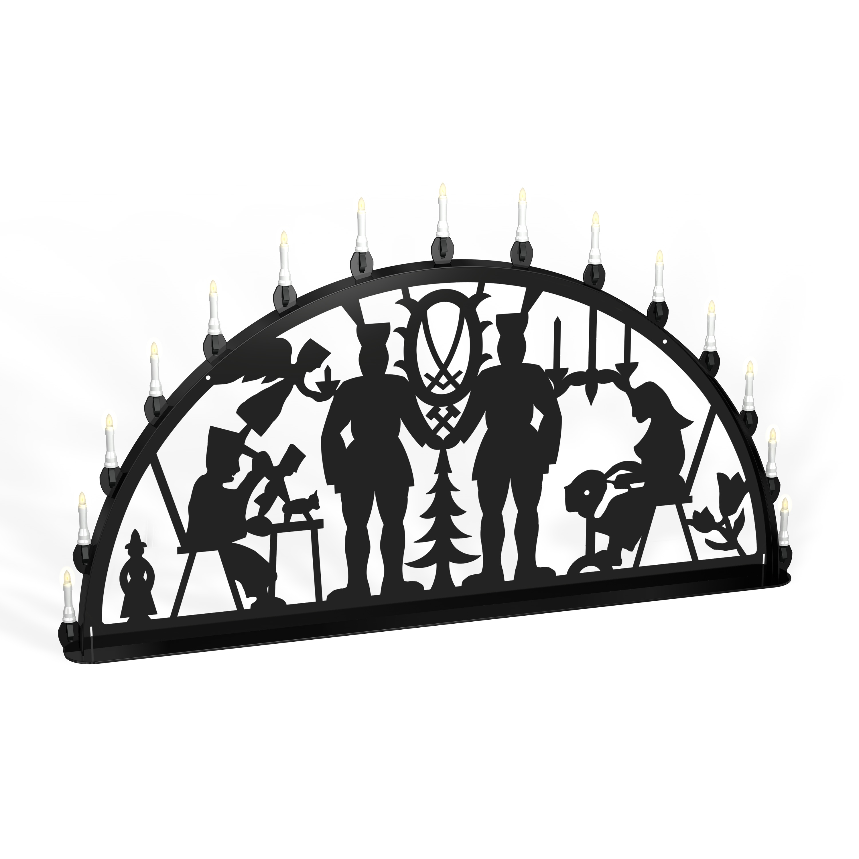 Außenschwibbogen Schwibbogen Lichterbogen Metall - Motiv: Annaberg 1 m tiefschwarz (RAL 9005) glänzend Außenschwibbogen Schwibbogen Lichterbogen Metall - Motiv: Annaberg 1 m tiefschwarz (RAL 9005) glänzend
