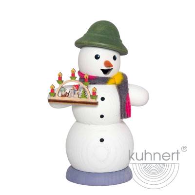 Kuhnert Rauchfigur Schneemann - Räucherfigur Räuchermännchen - mit Schwibbogen Kuhnert Rauchfigur Schneemann - Räucherfigur Räuchermännchen - mit Schwibbogen