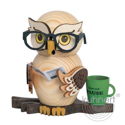 Kuhnert Räuchereule Raucheule Eule - Räucherfigur - mit Brille Kuhnert Räuchereule Raucheule Eule - Räucherfigur - mit Brille