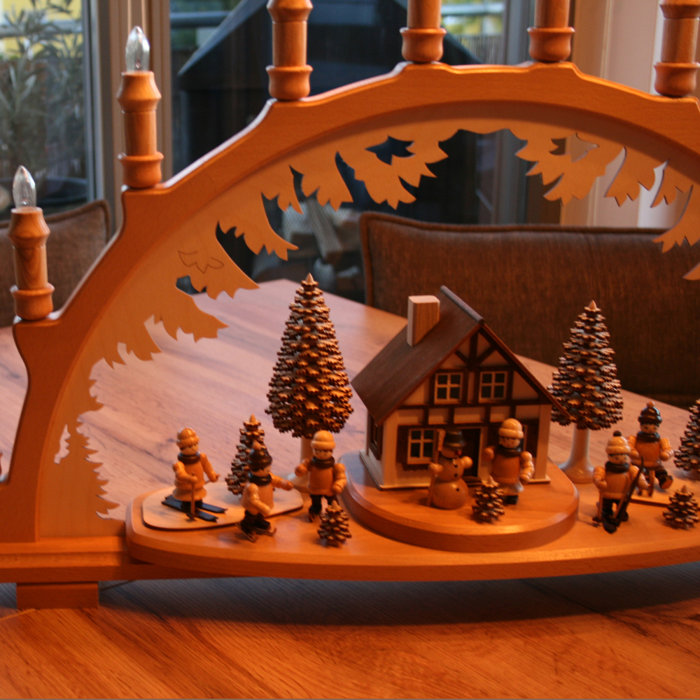 3D Schwibbogen "Winterkinder" hell 3D Schwibbogen "Winterkinder" hell