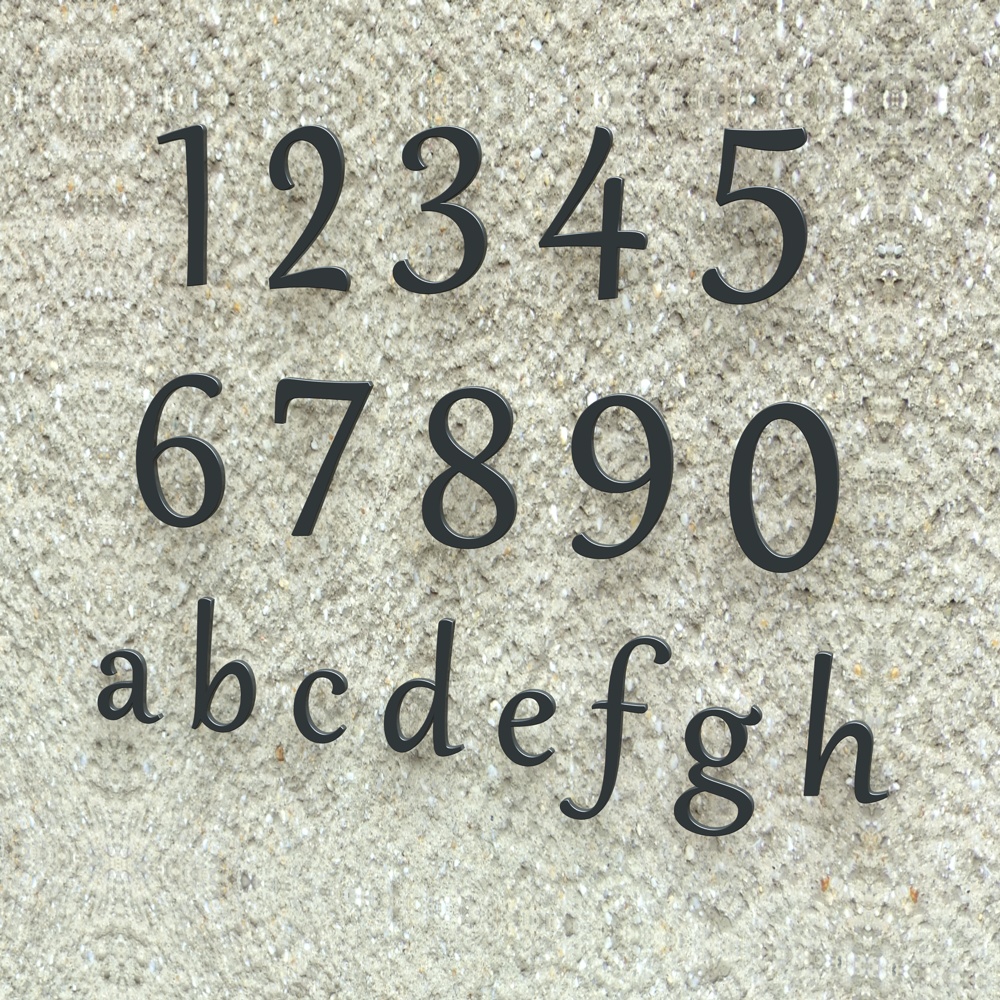 Hausnummer Klassisch - "c" - 15 cm - RAL 7016 anthrazitgrau wie anthrazit