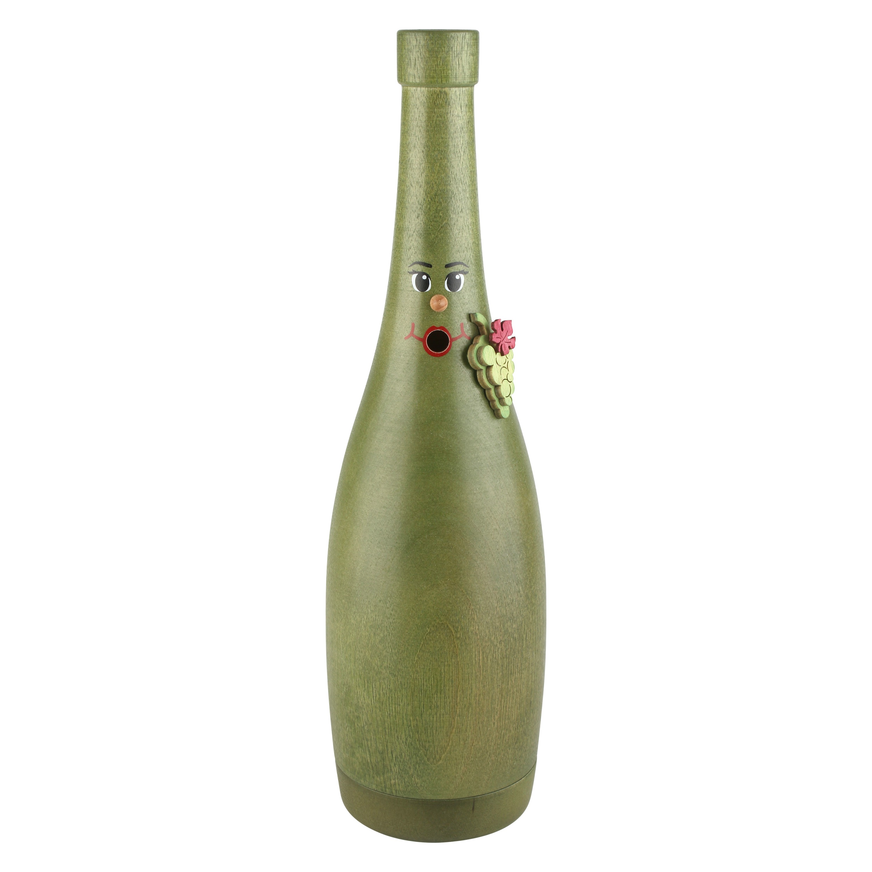 Räucherflasche Räucherfigur Rauchfigur Räuchermännchen Wein Meißner Winzergenossenschaft 0,7 - grün