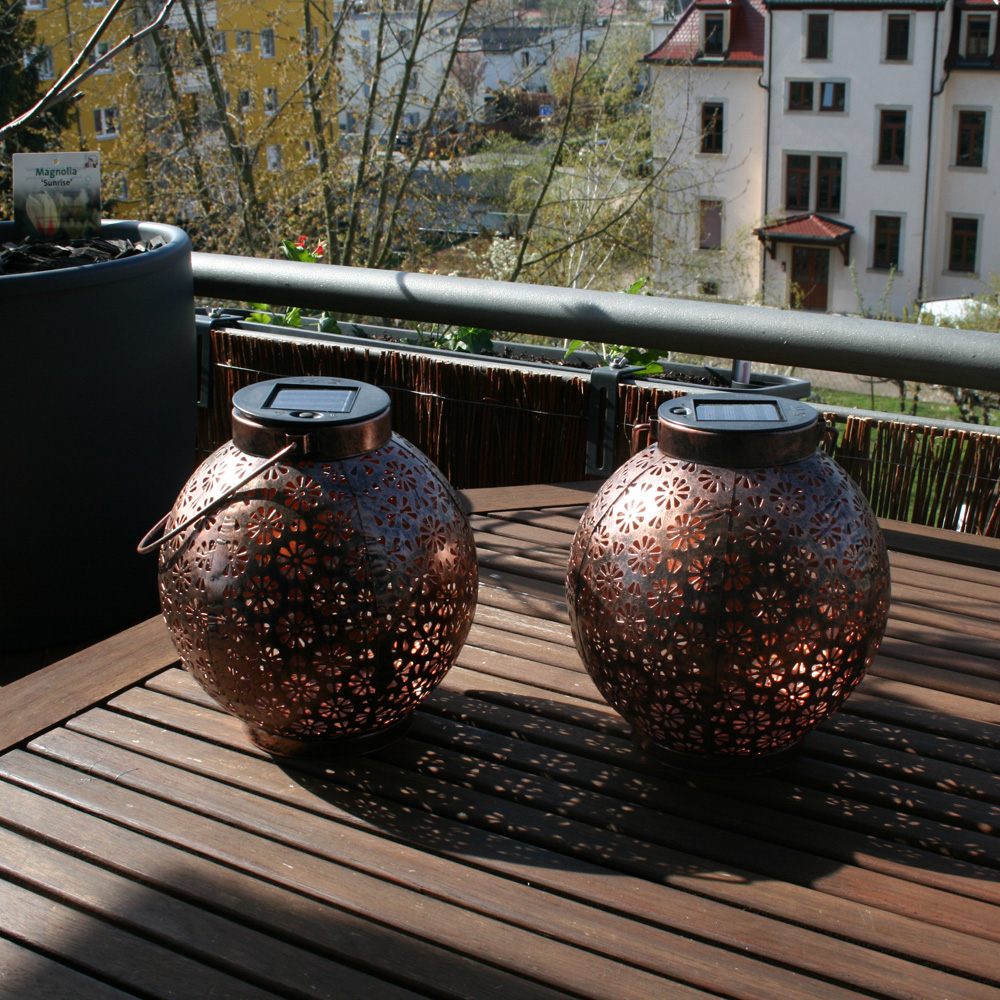 LED Solarlampe Solarleuchte für Außenbereich (Außen IP44) (LED Solar Laterne bronze (2er-Pack)) LED Solarlampe Solarleuchte für Außenbereich (Außen IP44) (LED Solar Laterne bronze (2er-Pack))