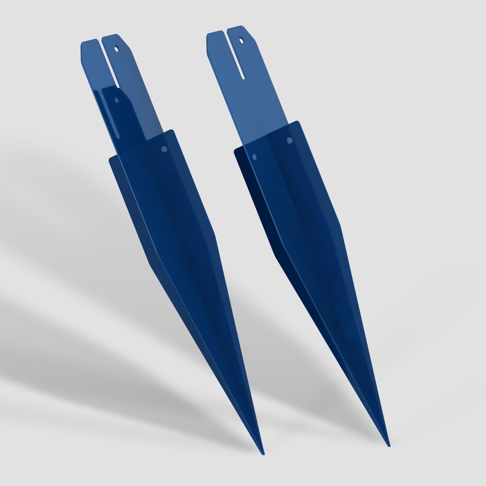 Erdspieße ultramarinblau für Außenschwibbogen (Fußball) Erdspieße ultramarinblau für Außenschwibbogen (Fußball)