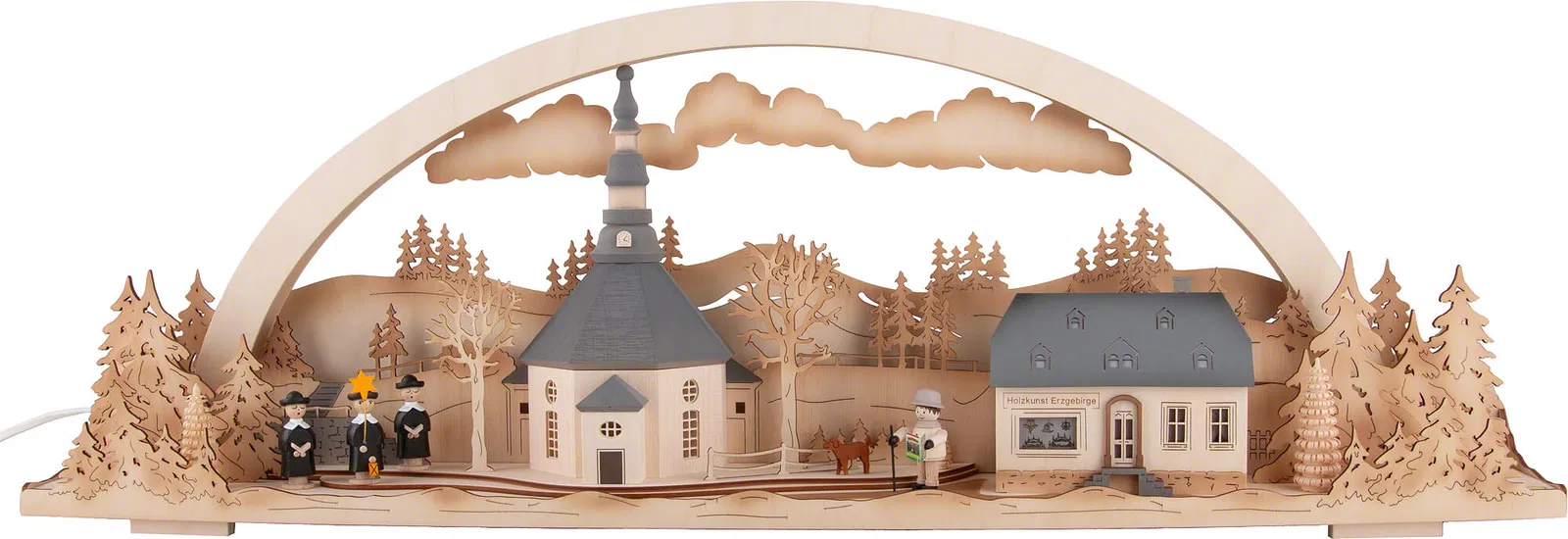 Diorama-Holzleuchter