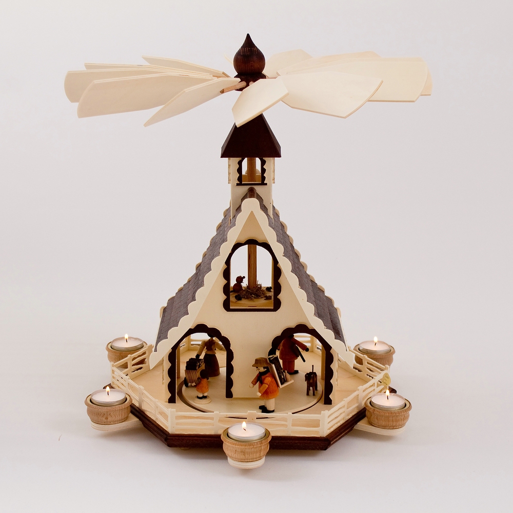 Weihnachtspyramide Pyramide aus Holz - 2 Stufig - Waldleute Weihnachtspyramide Pyramide aus Holz - 2 Stufig - Waldleute