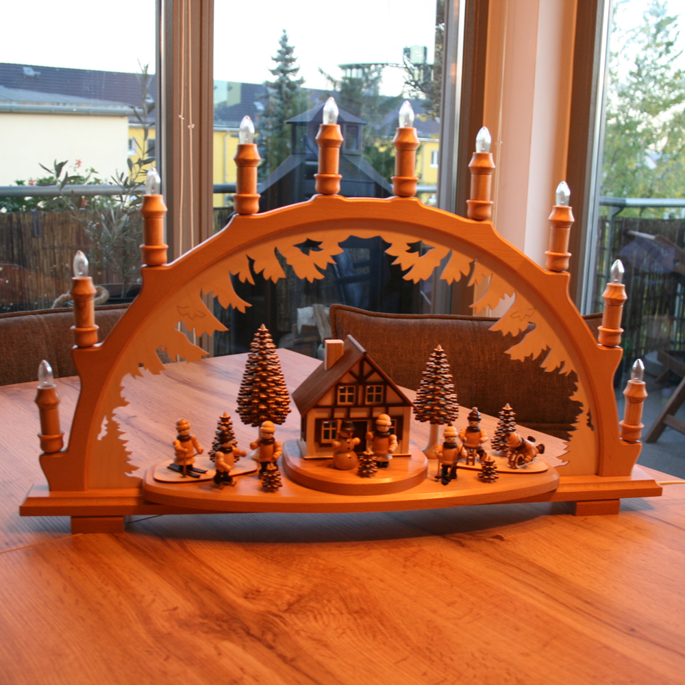 3D Schwibbogen "Winterkinder" hell 3D Schwibbogen "Winterkinder" hell