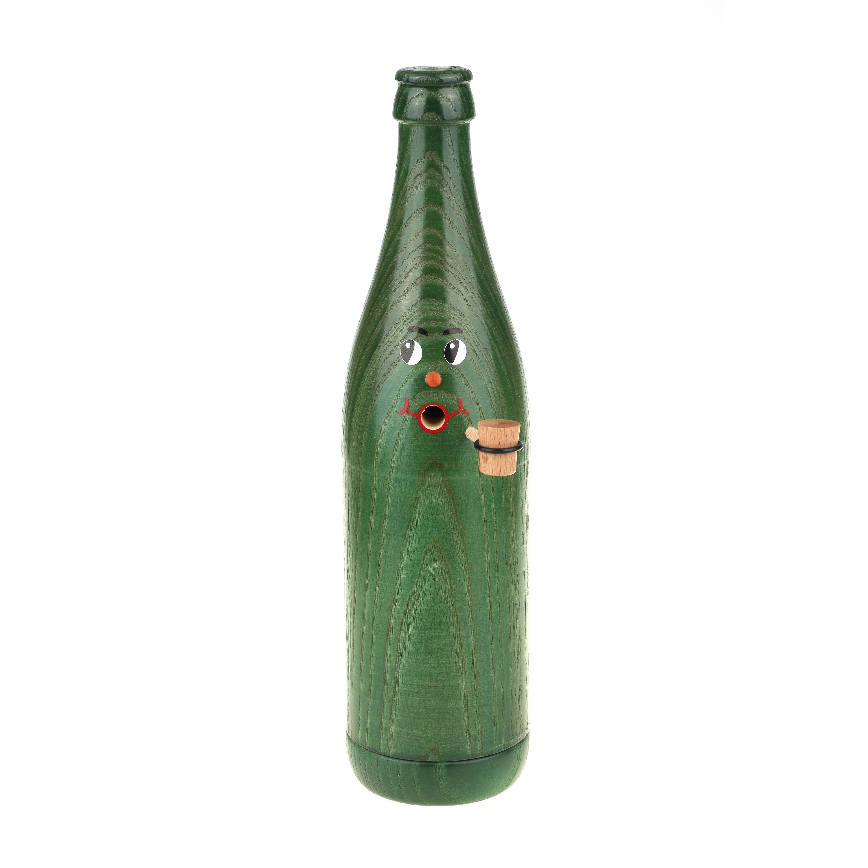 Räucherflasche Räucherfigur Rauchfigur Räuchermännchen Bier NRW 0,5 - grün