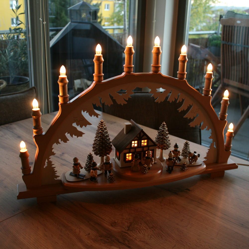 3D Schwibbogen "Winterkinder" hell 3D Schwibbogen "Winterkinder" hell