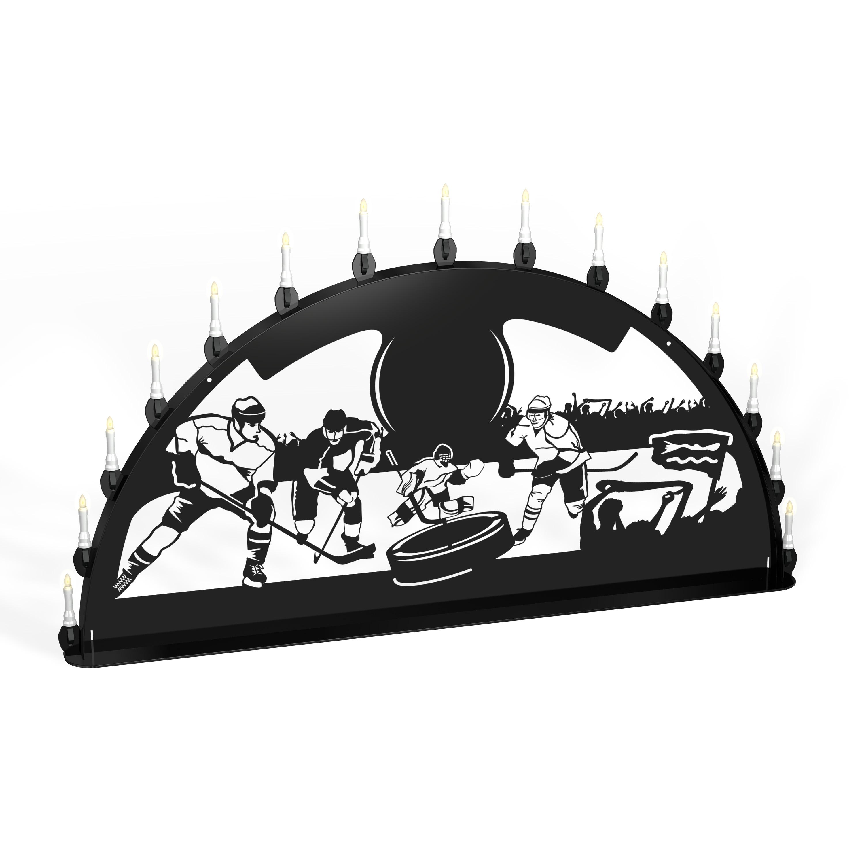 Außenschwibbogen Schwibbogen Lichterbogen Metall - Motiv: Eishockey Außenschwibbogen Schwibbogen Lichterbogen Metall - Motiv: Eishockey