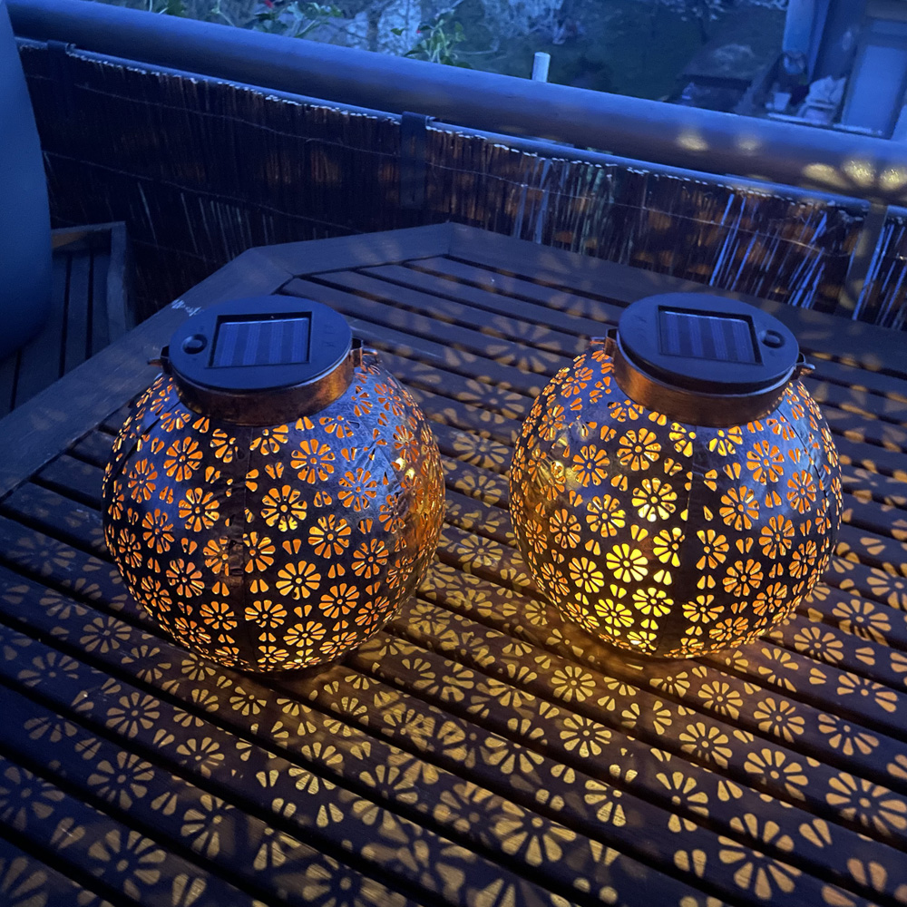 LED Solarlampe Solarleuchte für Außenbereich (Außen IP44) (LED Solar Laterne bronze (2er-Pack)) LED Solarlampe Solarleuchte für Außenbereich (Außen IP44) (LED Solar Laterne bronze (2er-Pack))