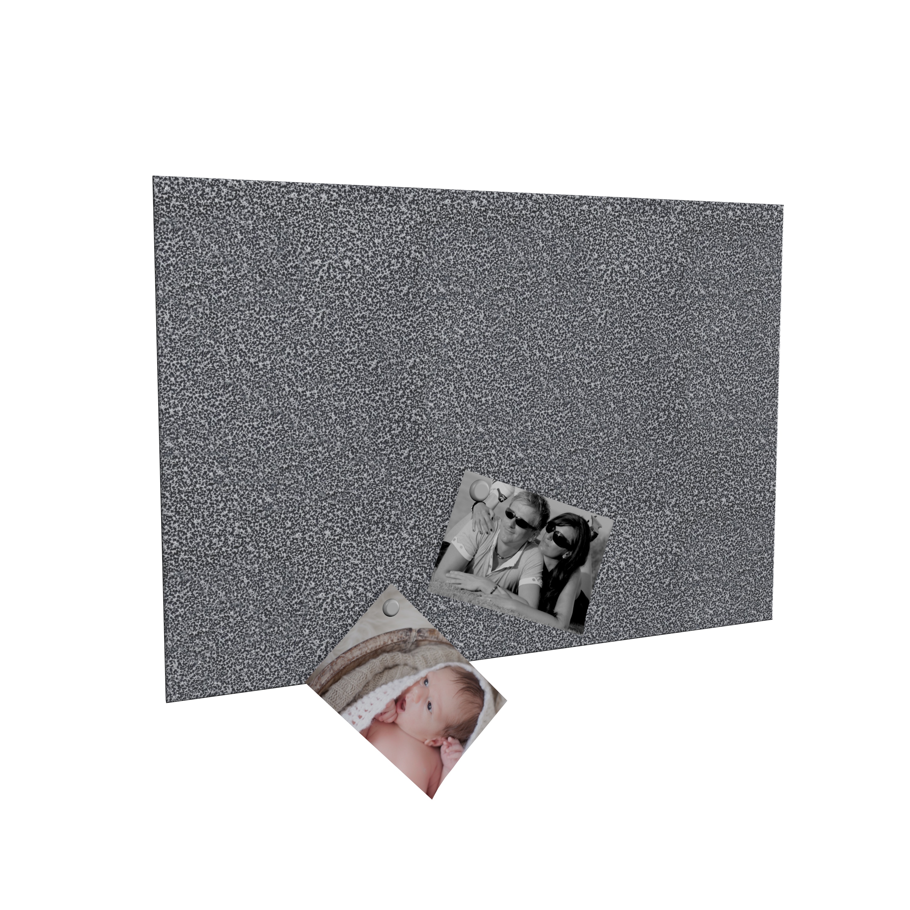 Magnetwand  Magnettafel Memoboard inkl. 4 Magnete - Silber Antik - 40 x 60 cm 