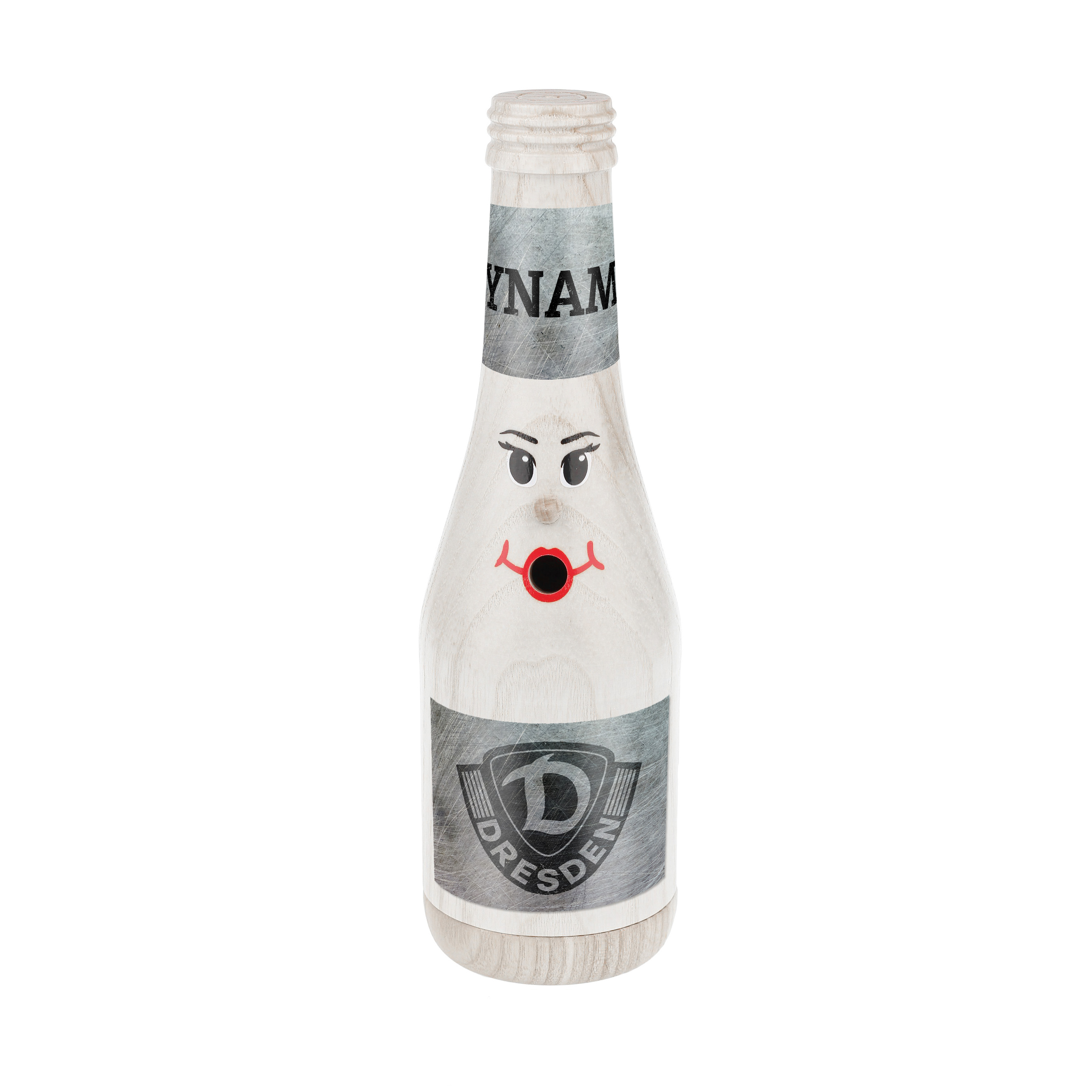 Räucherflasche Räucherfigur Rauchfigur Räuchermännchen Sekt 0,2 "Dynamo Dresden" schwarz/weiß