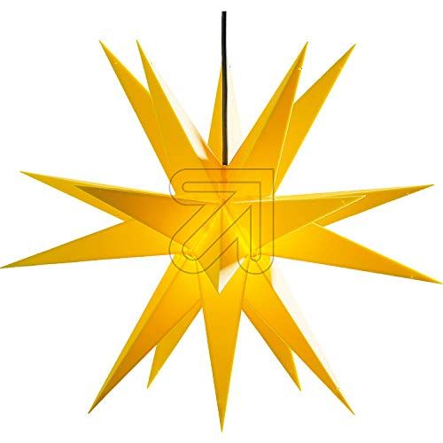 Weihnachtsstern Adventsstern Stern für Außenbereich - Farbe: gelb - Größe: 60 cm 