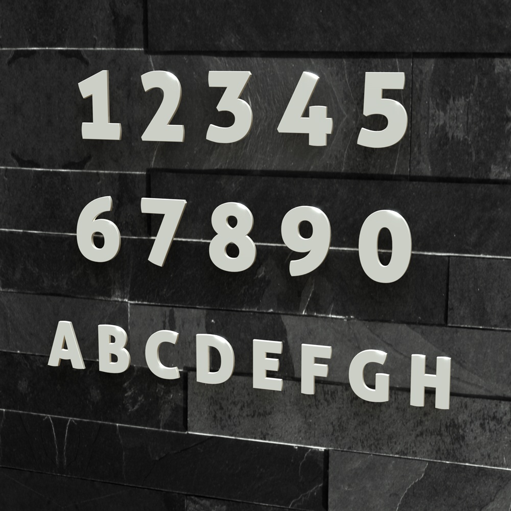 Hausnummern Modern (3 verschiedene Größen und 10 verschiedene Farben wählbar)