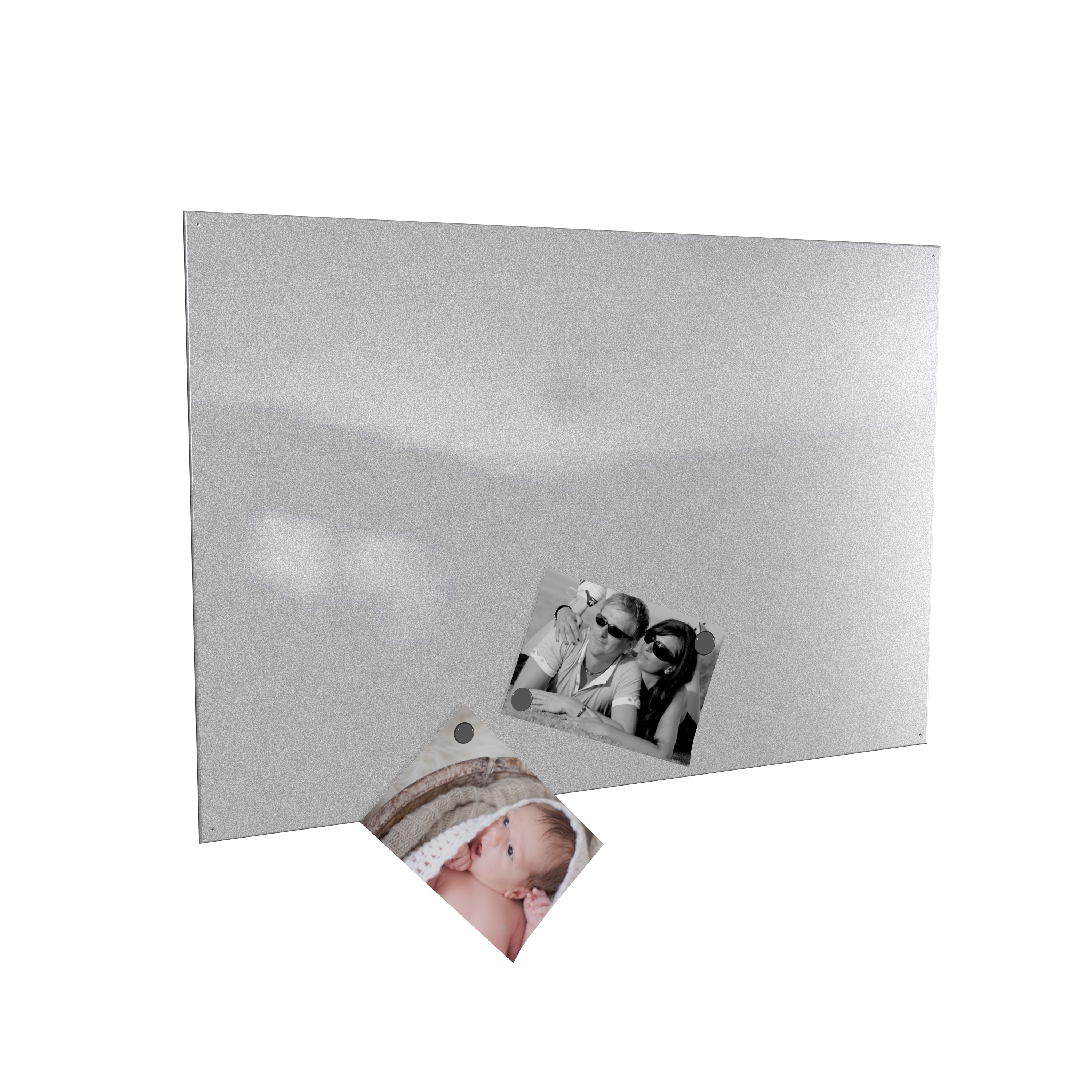 Magnetwand  Magnettafel Memoboard  inkl. 4 Magnete - RAL 9007 graualuminium silber - 40 x 60 cm