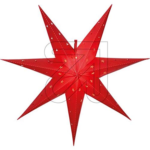 LED Weihnachtsstern Adventsstern Stern "Alice" - Farbe: rot - Größe: 60 cm (für Innenbereich und Außenbereich) 