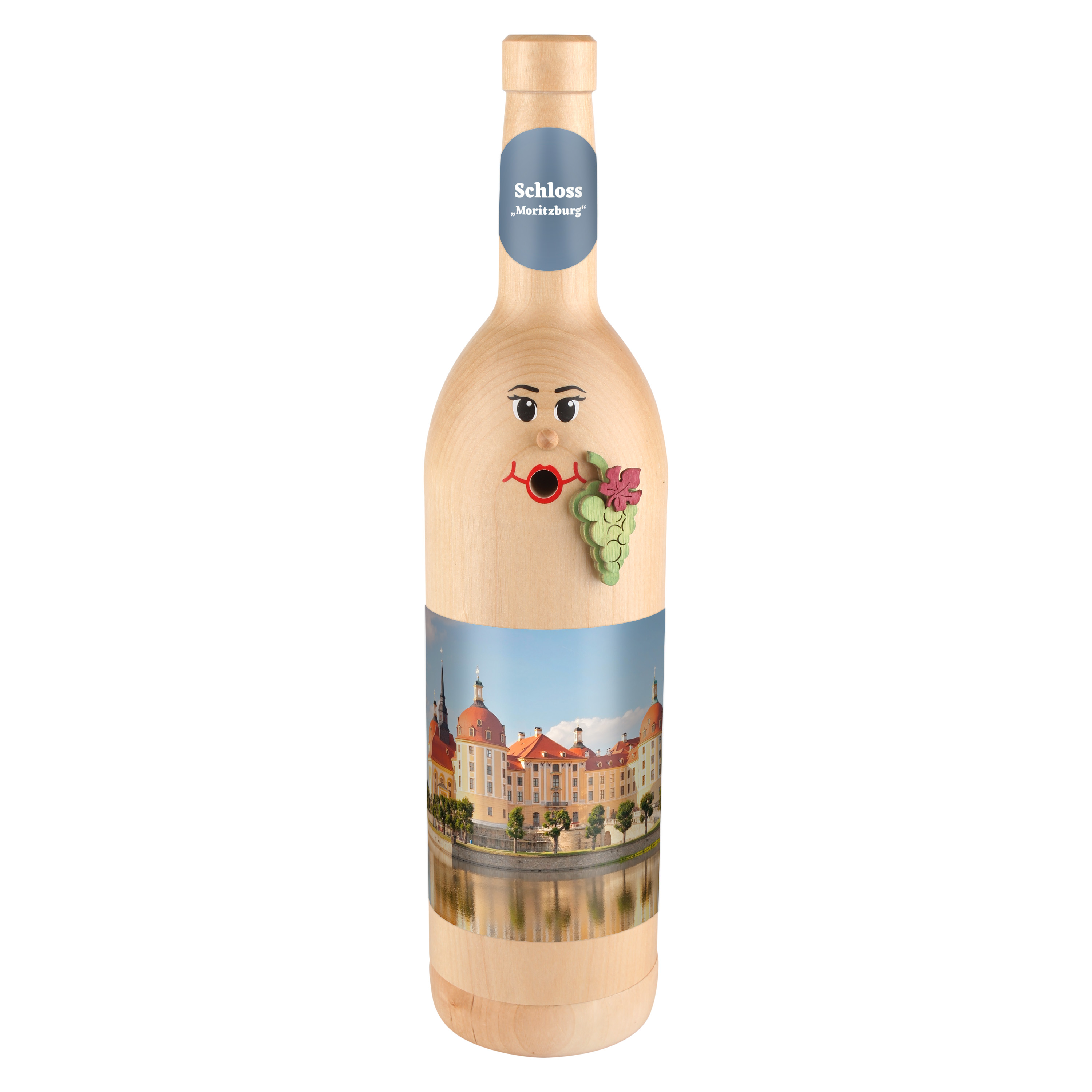 Räucherflasche Räucherfigur Rauchfigur Räuchermännchen Wein Wackerbarth 0,7 natur - "Schloss Moritzburg" 