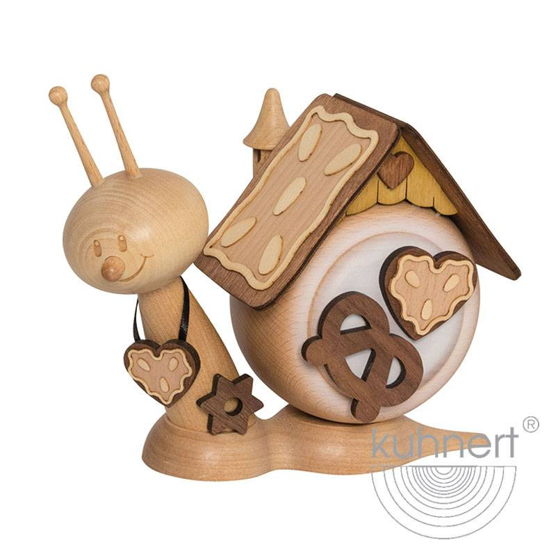 Kuhnert Rauchschnecke Schnecke Sunny - Räucherfigur Räuchermännchen - Lebkuchenschnecke Lebkuchen