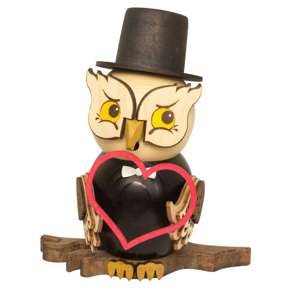 Kuhnert Räuchereule Raucheule Eule - Räucherfigur - Bräutigam Kuhnert Räuchereule Raucheule Eule - Räucherfigur - Bräutigam