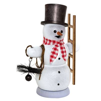 Kuhnert Rauchfigur Schneemann - Räucherfigur Räuchermännchen - als Schornsteinfeger