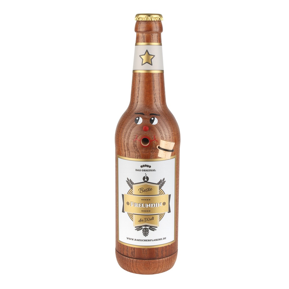 Räucherflasche Räucherfigur Rauchfigur Räuchermännchen Bier Longneck 0,5 braun - "Beste Freundin" Räucherflasche Räucherfigur Rauchfigur Räuchermännchen Bier Longneck 0,5 braun - "Beste Freundin"