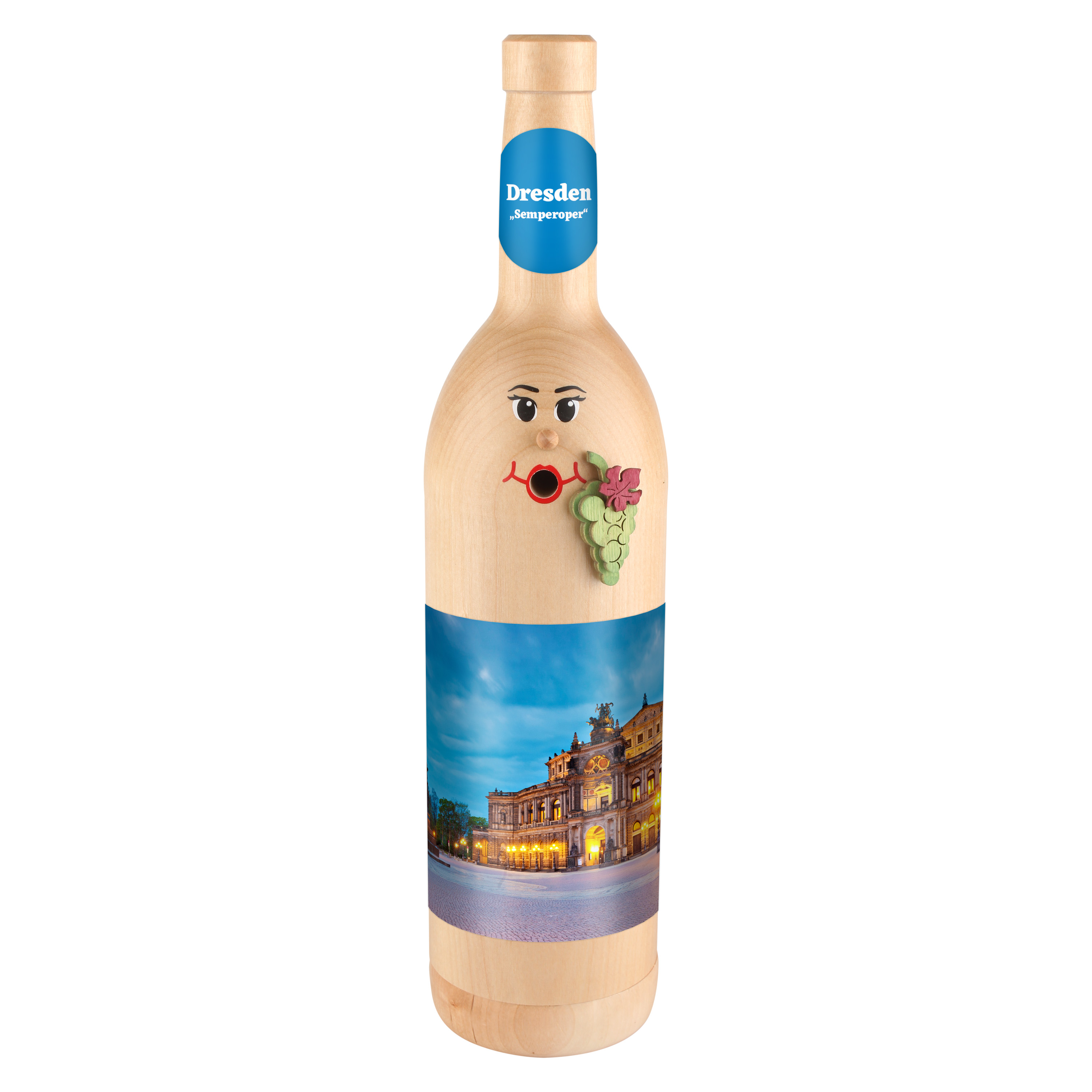Räucherflasche Räucherfigur Rauchfigur Räuchermännchen Wein Wackerbarth 0,7 natur - "Dresden Semperoper" 