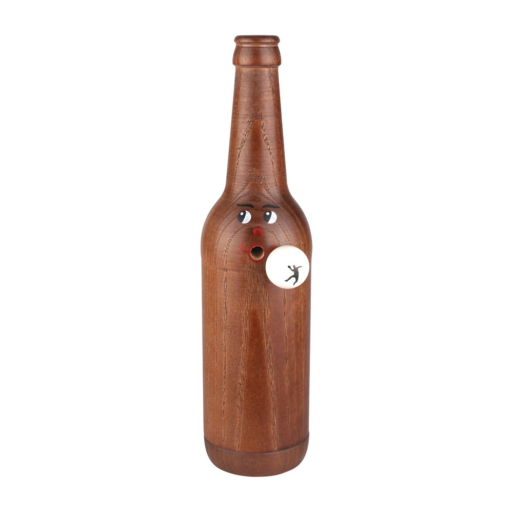 Räucherflasche Räucherfigur Rauchfigur Räuchermännchen Bier Longneck 0,5 - braun (Handball zur Selbstgestaltung)