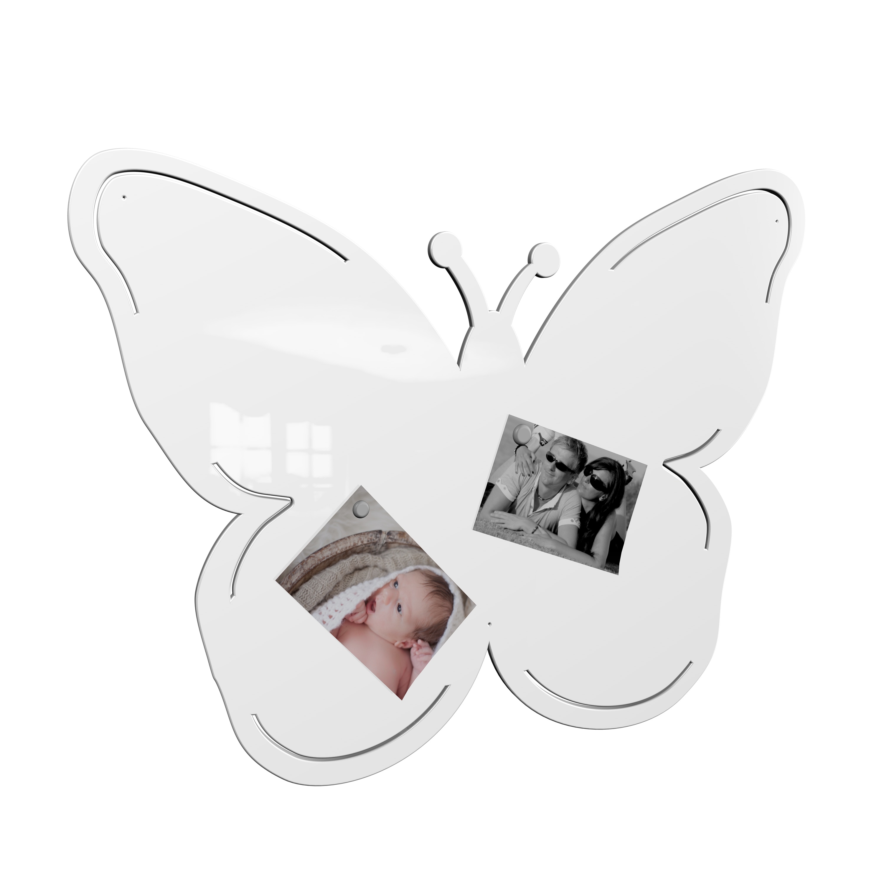 Magnetwand Magnettafel Memoboard - Schmetterling (verschiedene Farben wählbar)