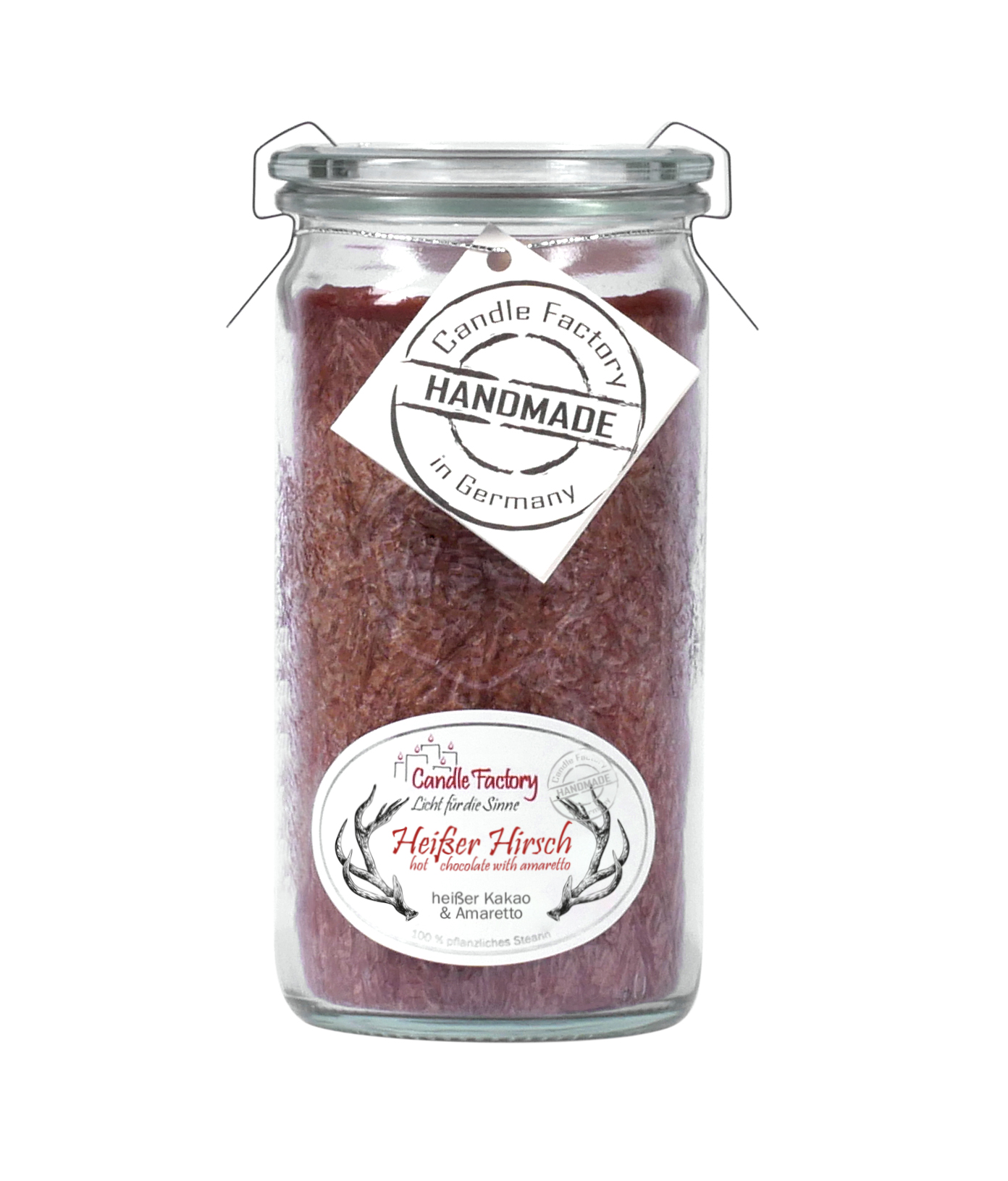 Candle Factory Duftkerze Kerze Jumbo Handmade Mini Jumbo Heißer Hirsch Mini Jumbo Heißer