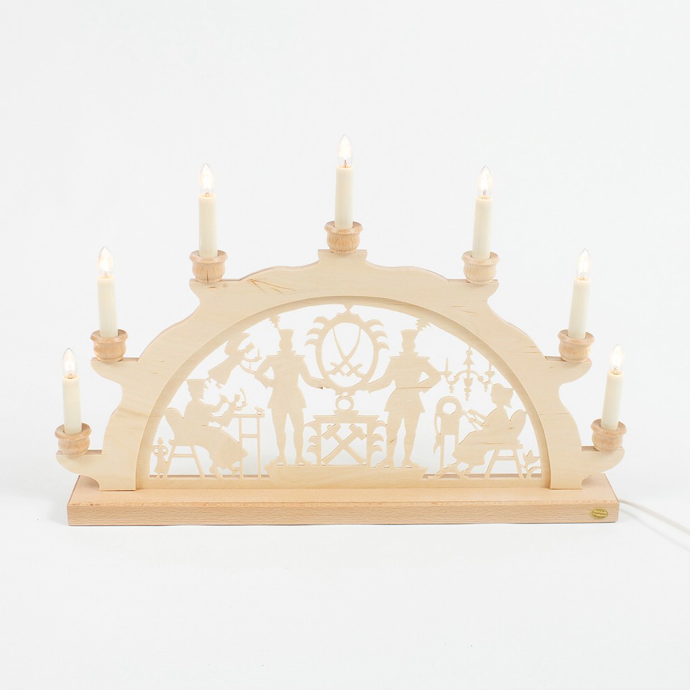 Holz Schwibbogen Lichterbogen - Motiv: Bergmann (verschiedene Größen wählbar)