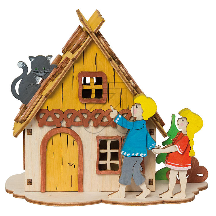 Bastelset aus Holz für Kinder " Spardose Hänsel und Gretel"