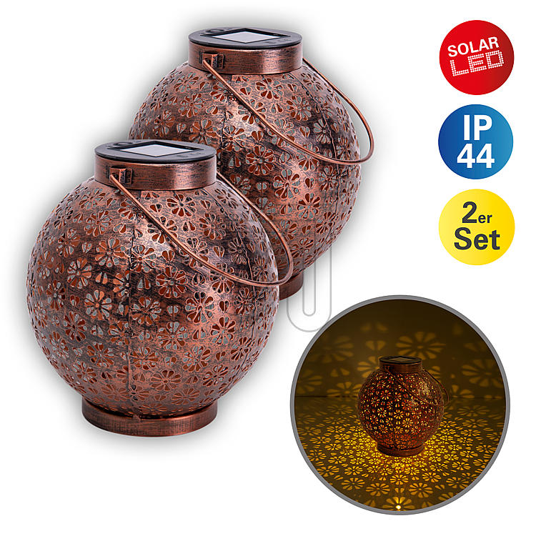 LED Solarlampe Solarleuchte für Außenbereich (Außen IP44) (LED Solar Laterne bronze (2er-Pack)) LED Solarlampe Solarleuchte für Außenbereich (Außen IP44) (LED Solar Laterne bronze (2er-Pack))