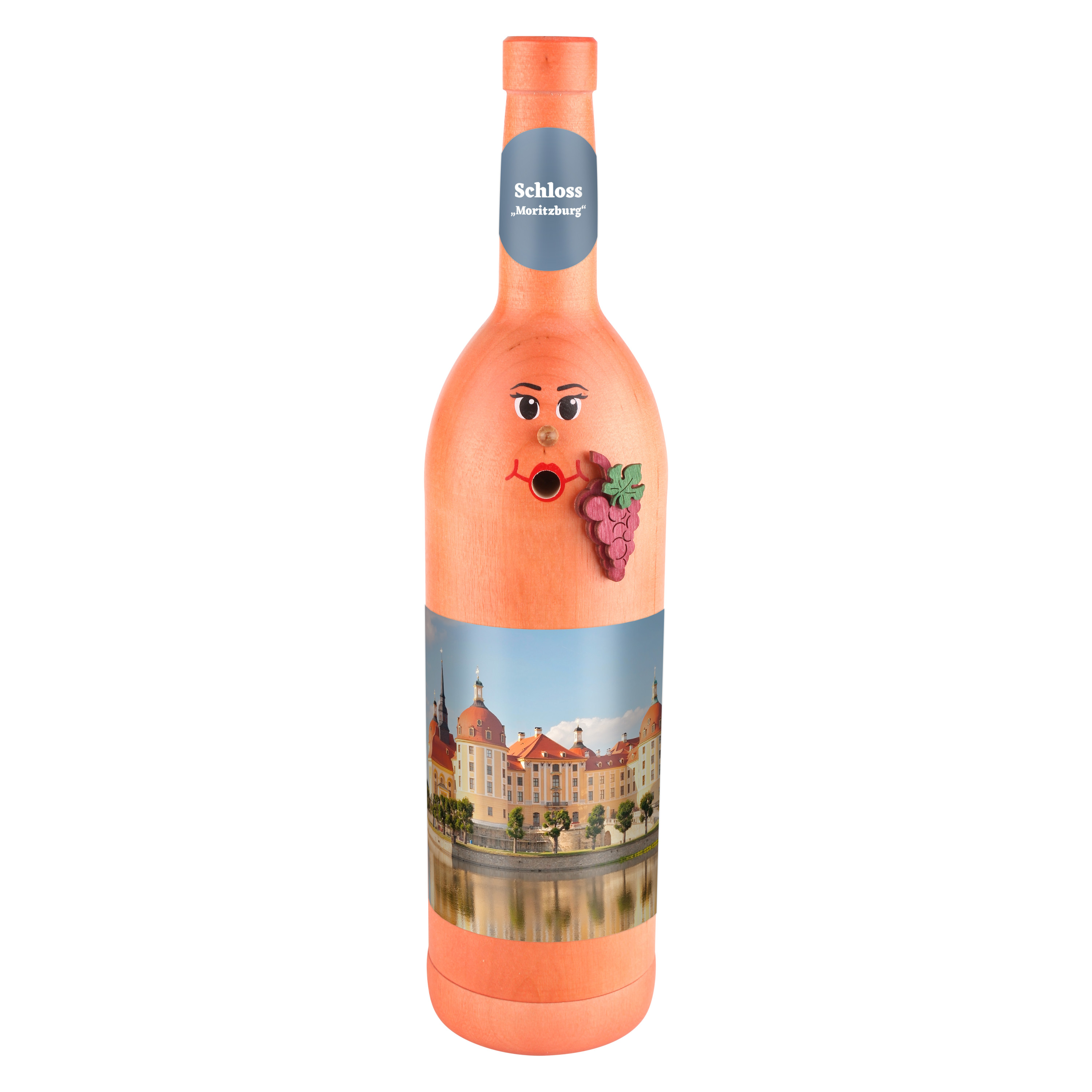 Räucherflasche Räucherfigur Rauchfigur Räuchermännchen Wein Wackerbarth 0,7 rose - "Schloss Moritzburg" 