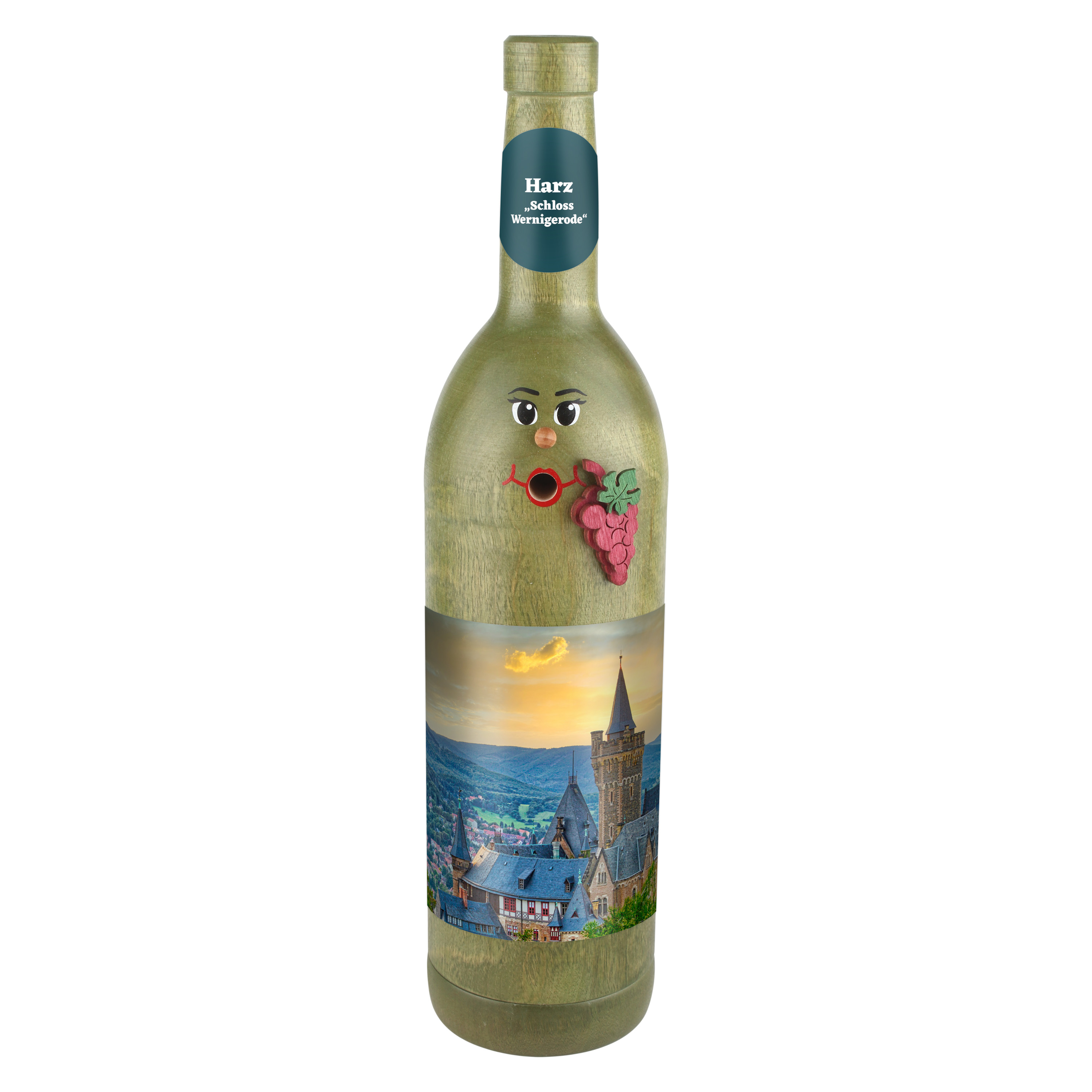 Räucherflasche Räucherfigur Rauchfigur Räuchermännchen Wein Wackerbarth 0,7 grün - "Harz Schloss Wernigerode" Räucherflasche Räucherfigur Rauchfigur Räuchermännchen Wein Wackerbarth 0,7 grün - "Harz Schloss Wernigerode"